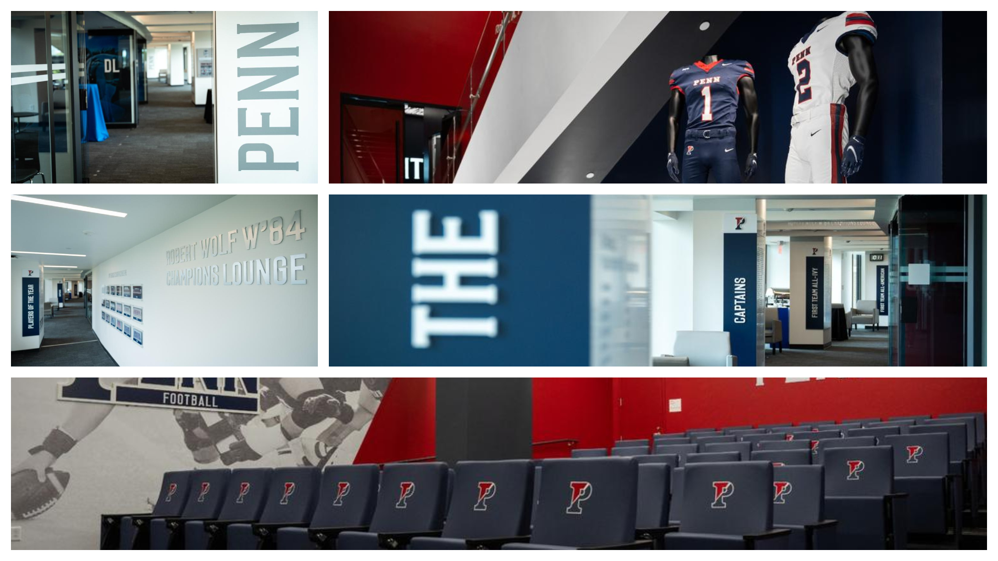 The new meeting rooms, team rooms, and spaces at Franklin Field.