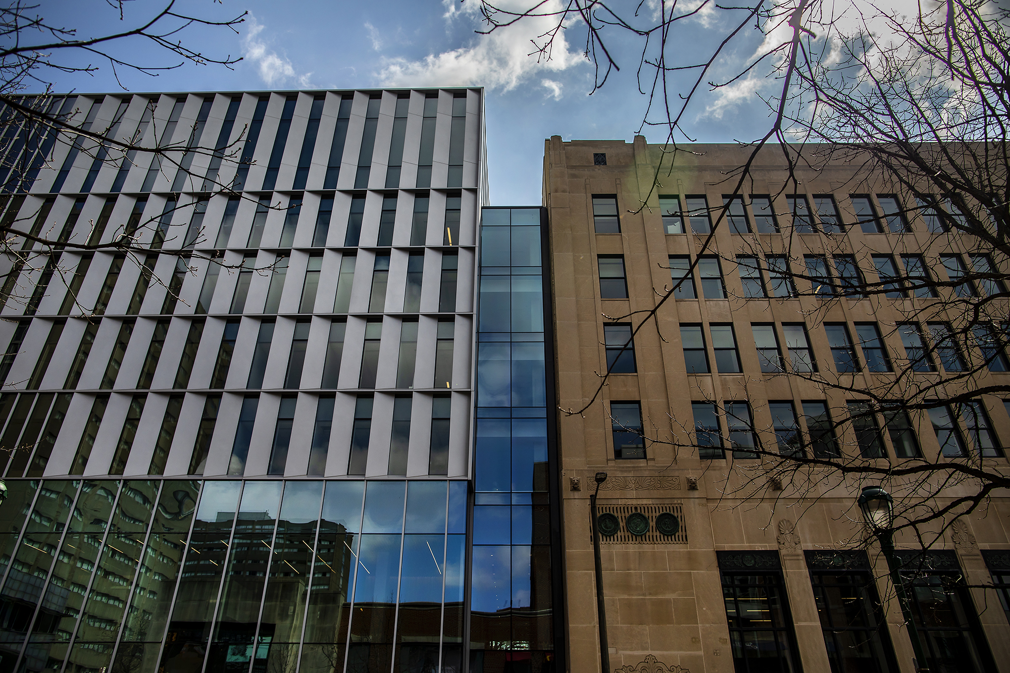 Perelman Building, Political Science glass exterior 