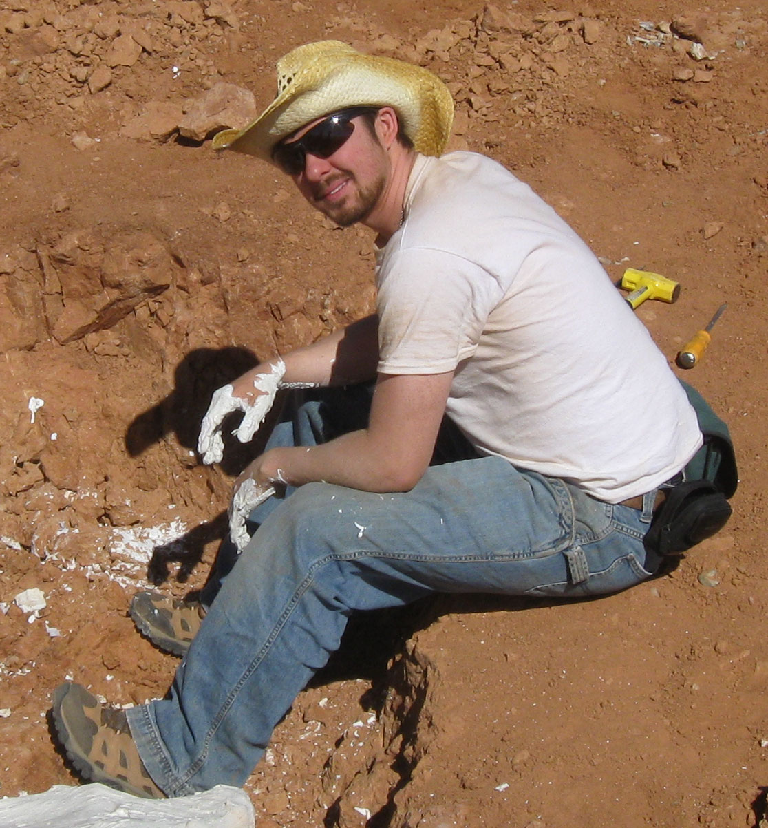paleontologist working in the field 