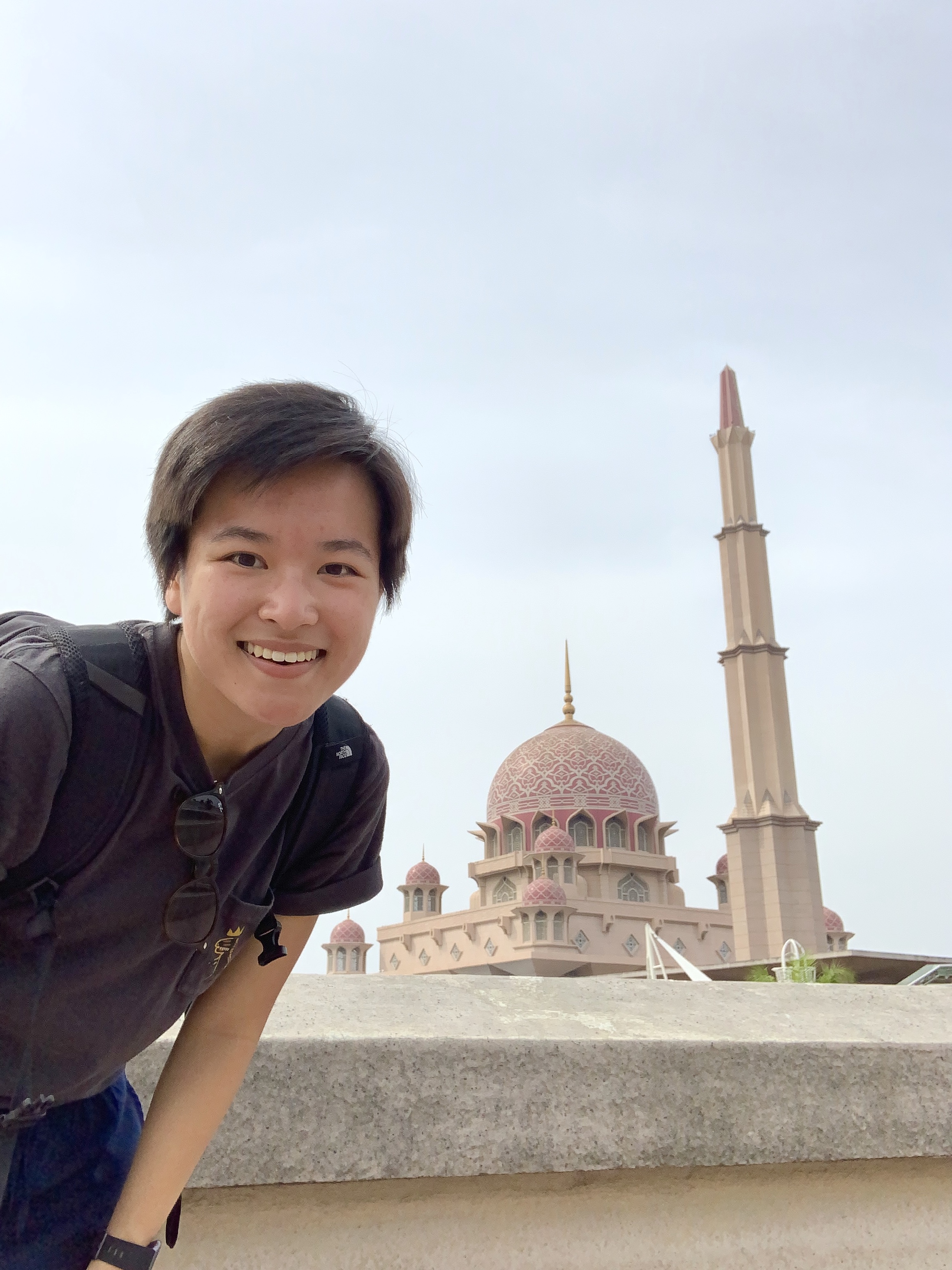 Jackie Shi visiting the Putra Mosque inPutrajaya, Malaysia.