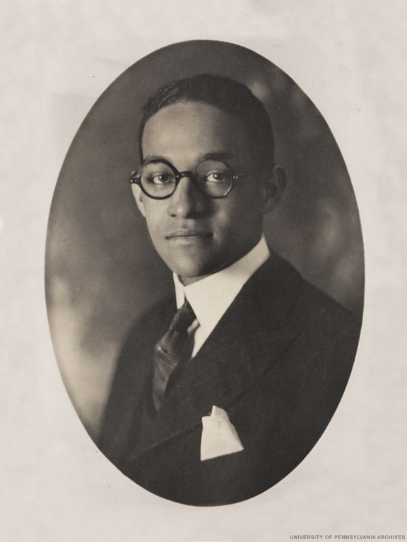 Student portrait of Raymond Pace Alexander in a suit while a student at Wharton.