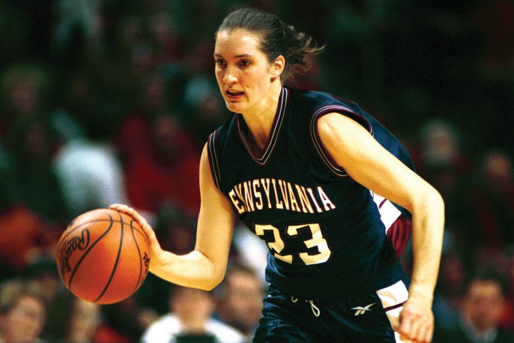 Diana Caramanico dribbles the ball up the court during a game.