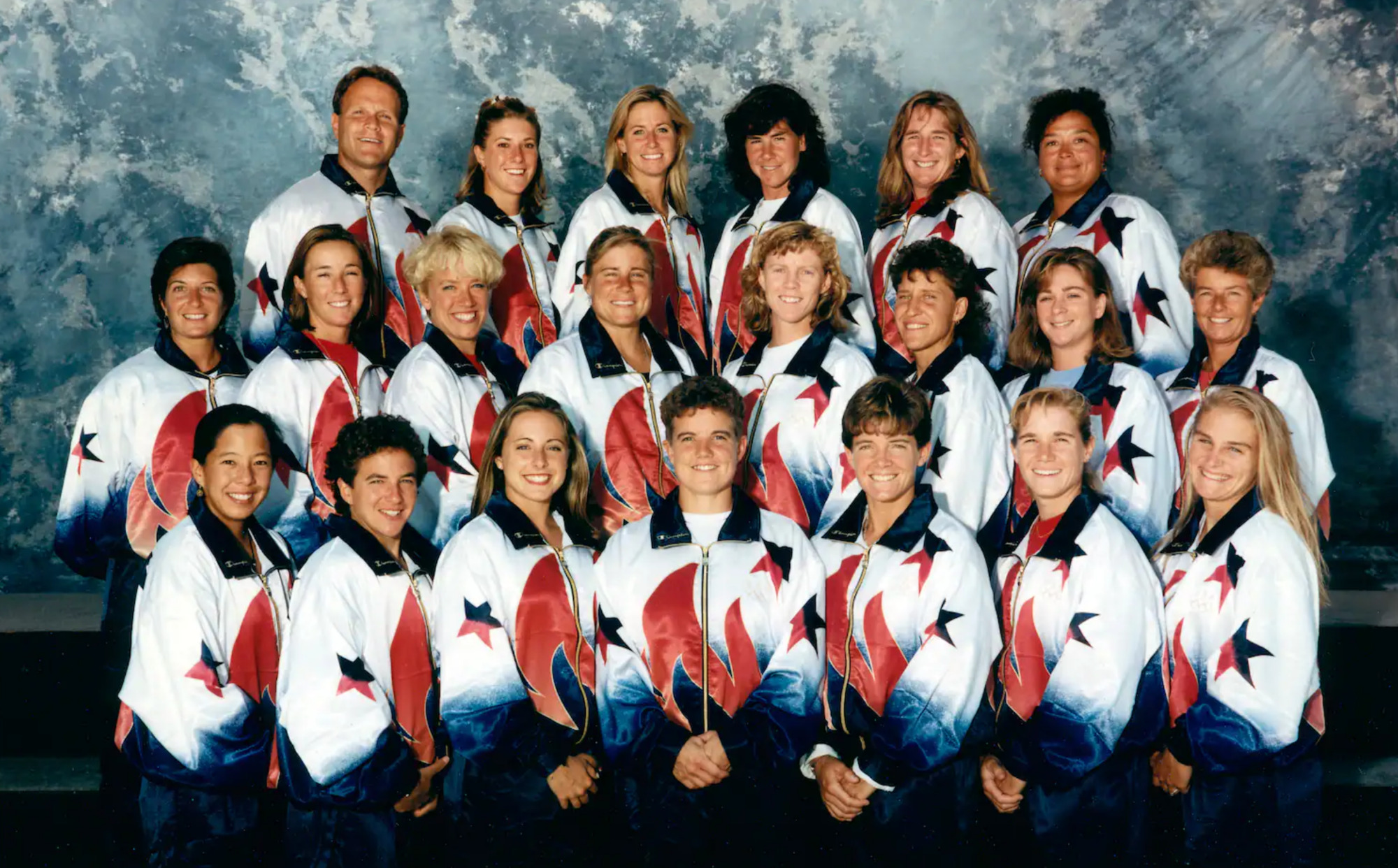 The 1996 U.S. Women’s Olympic Field Hockey Team showing Andrea Wieland and her teammates.