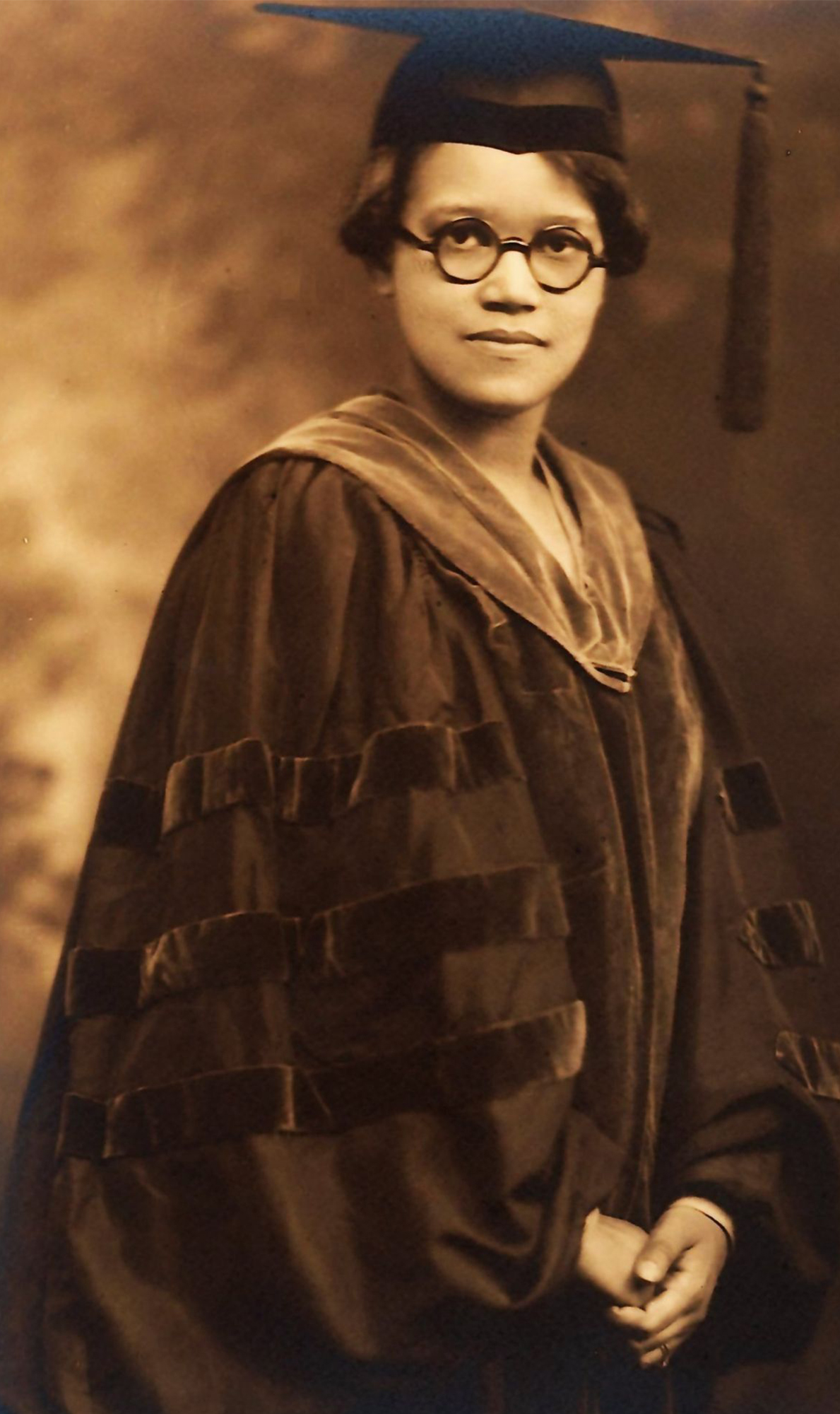 Sadie Alexander in her academic gown on June 15, 1921.