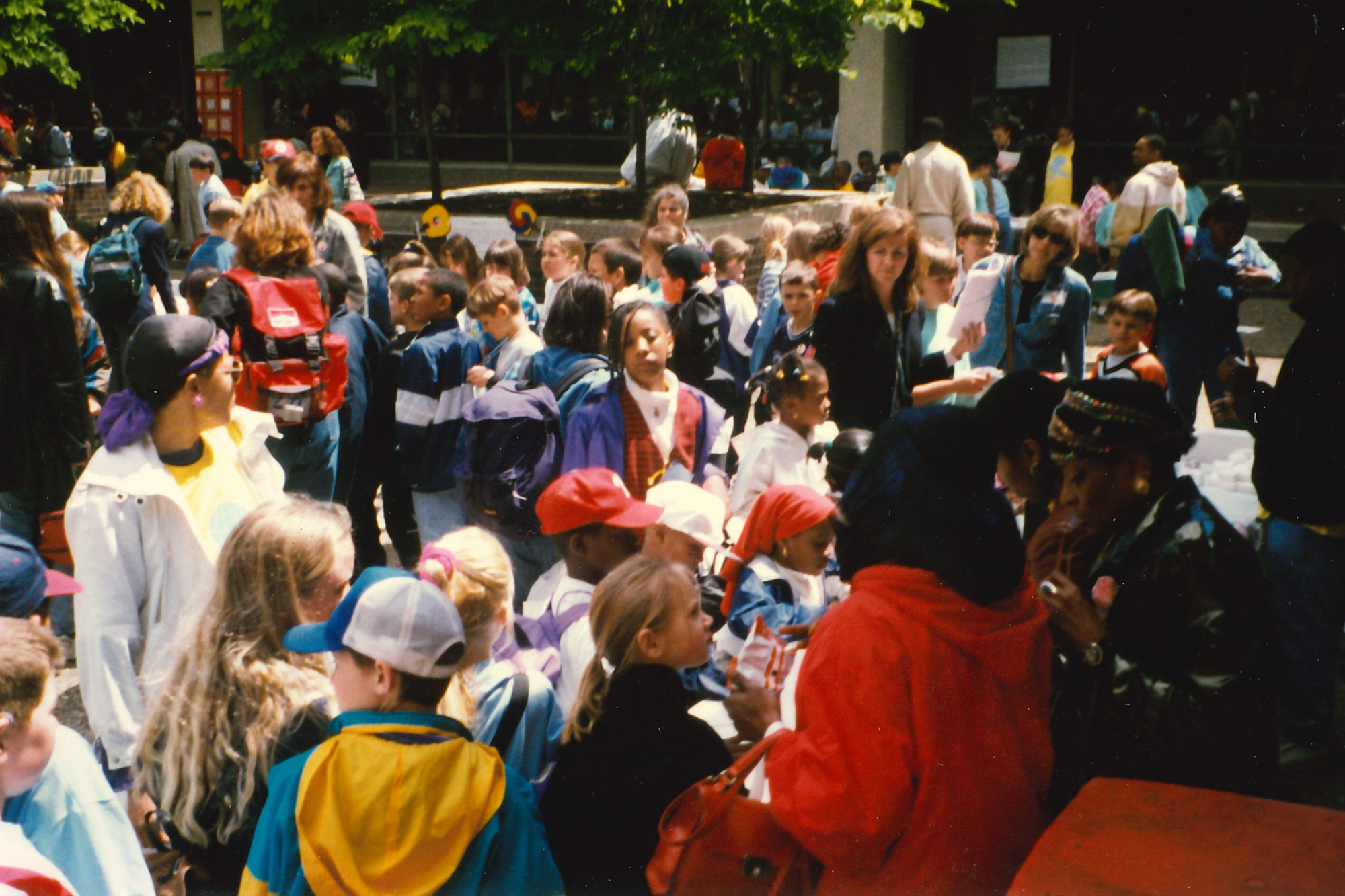 children from a local school attend a performance at annenberg