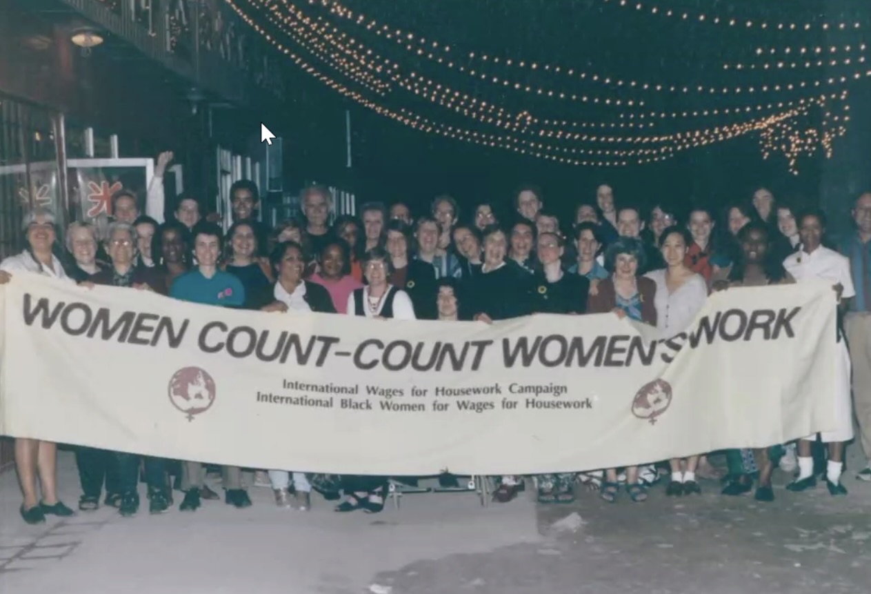 women count march with banner