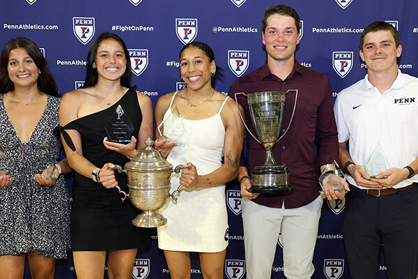 The five winners of the Quakers Choice Awards pose with their trophies.