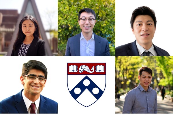 Top row, left to right: Chin Chin Choi, Aaron Guo, and Jiaqi Liu. Bottom row, left to right: Moksh Jawa and Edward Zhi En Tan.