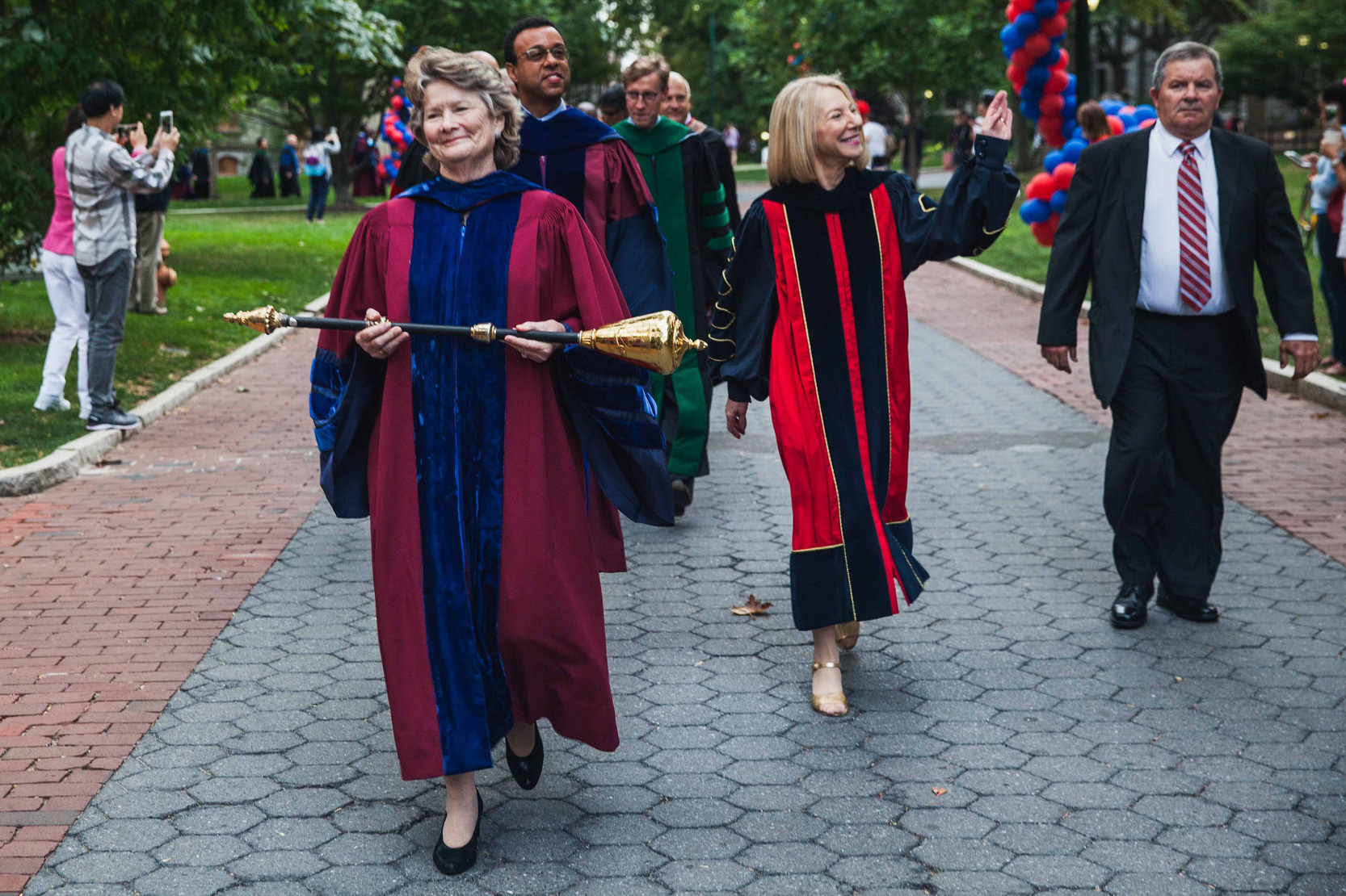 University Secretary Leslie Laird Kruhly, Penn President Amy Gutmann