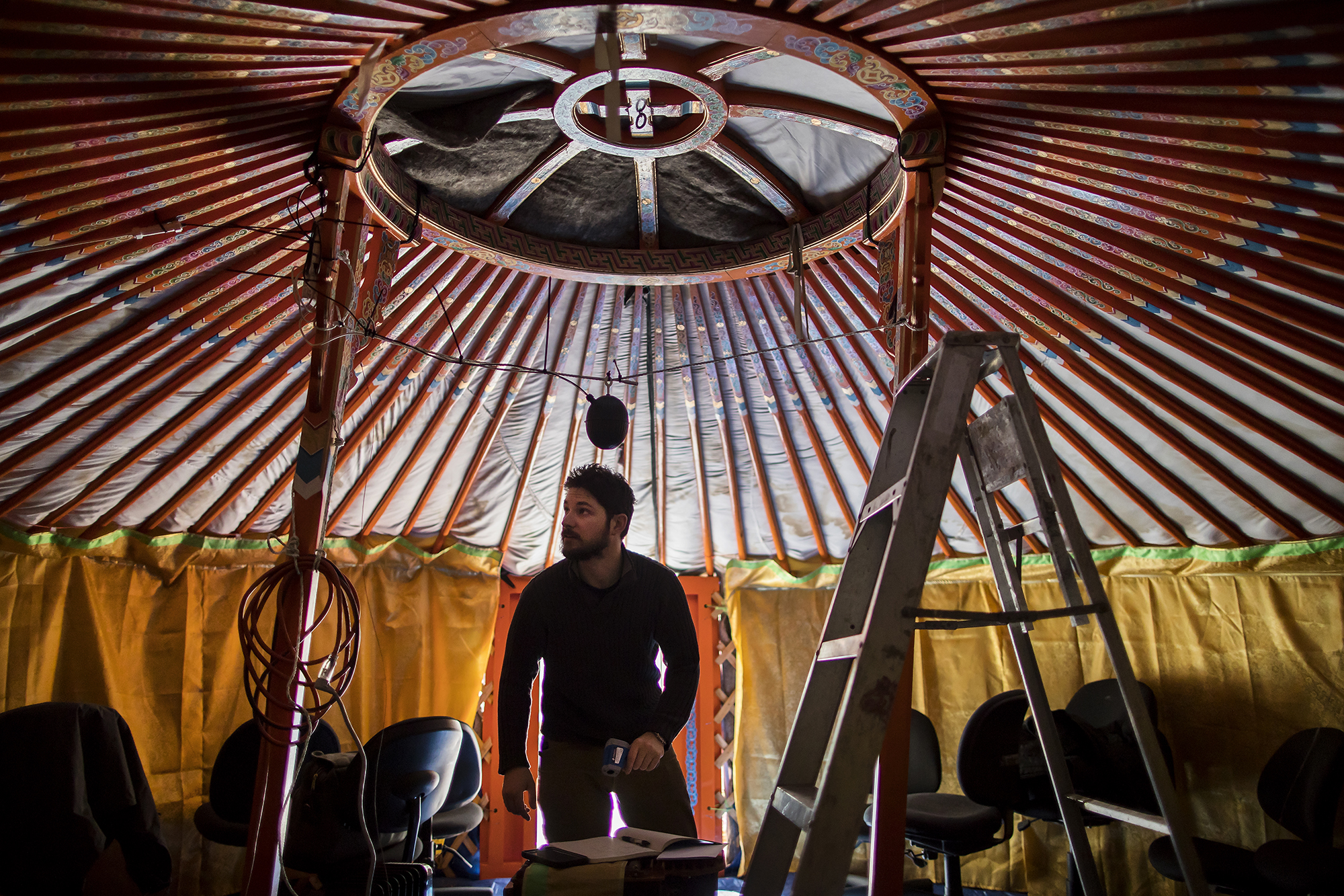 traditional mongolian yurt interior