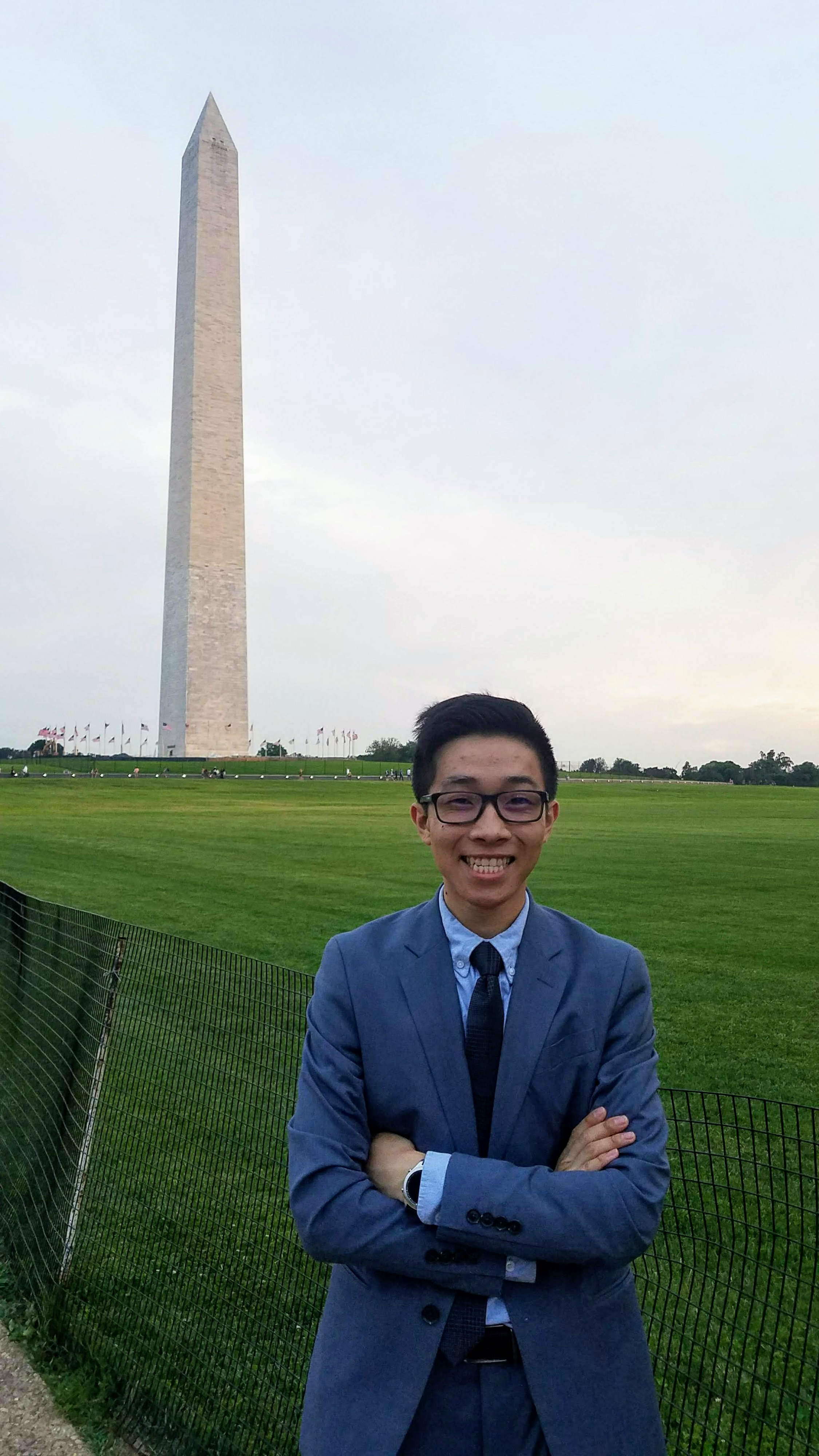 Louis Lin at Washington Monument