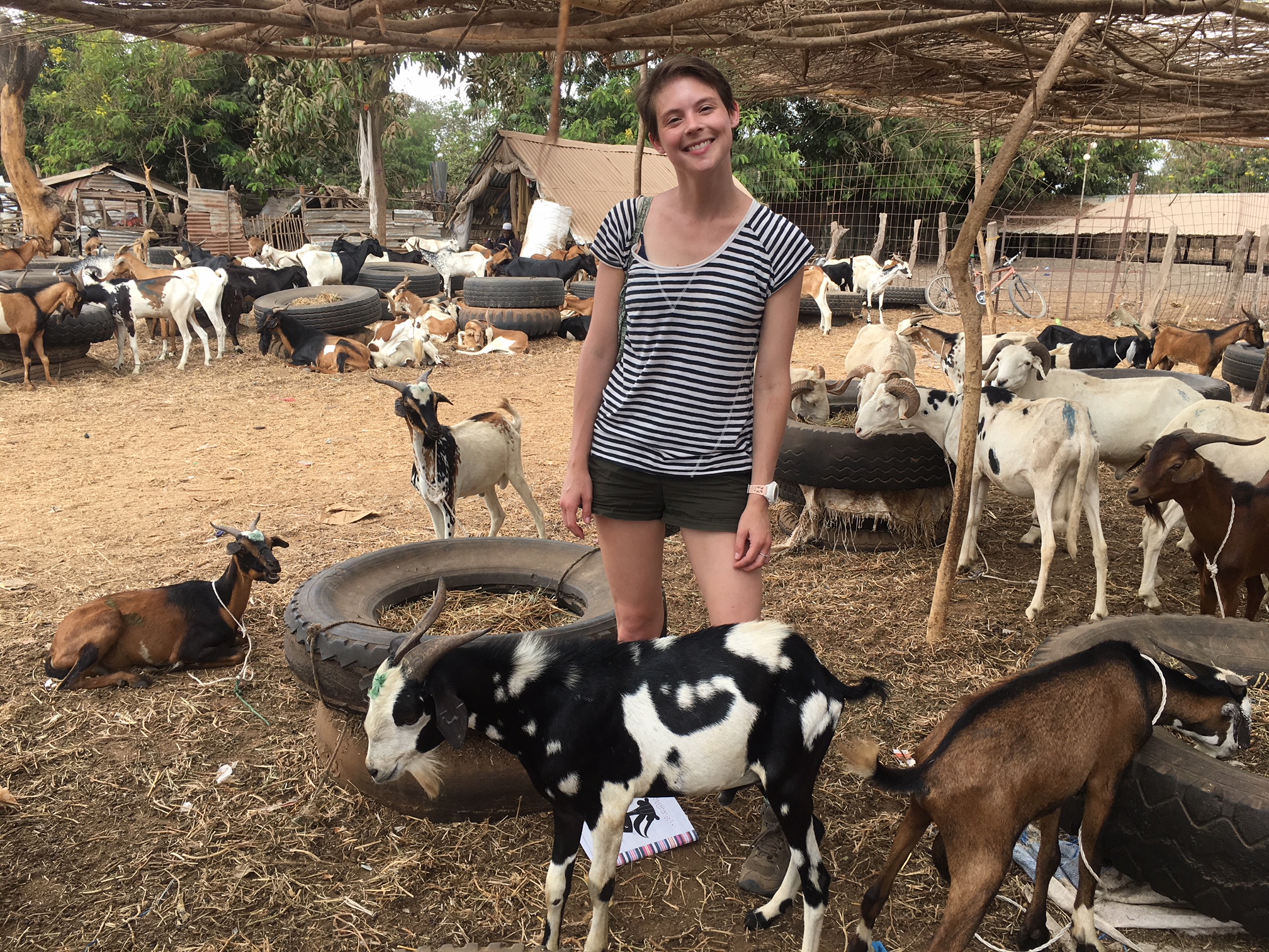 Wilson, Briana with goats