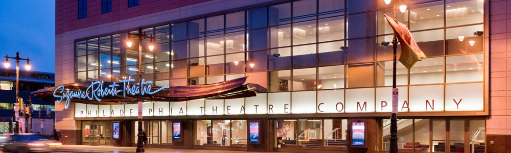 The facade of the Suzanne Roberts Theatre