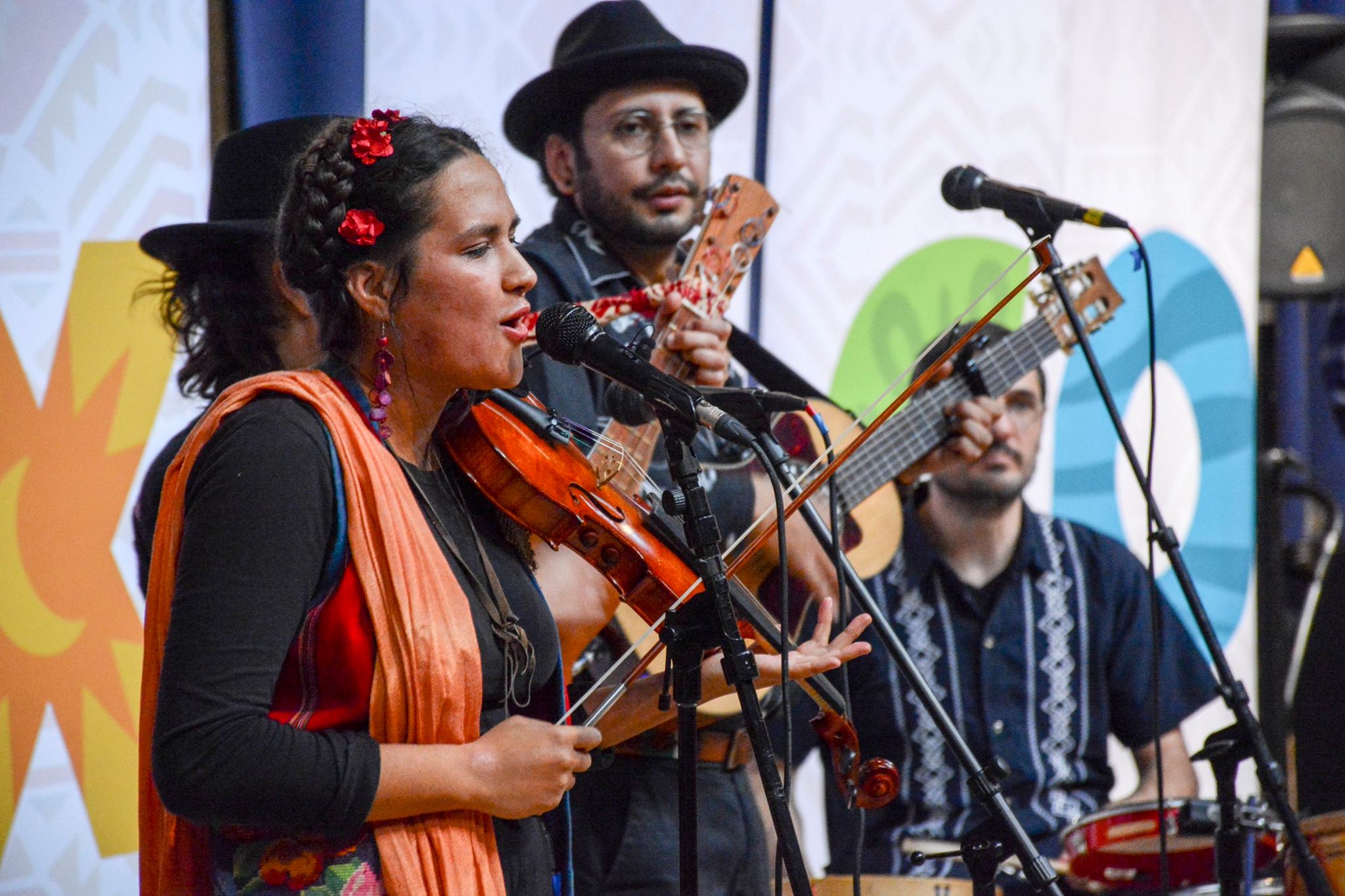 Musicians performing at the Penn Museum's Dia de Los Muertos CultureFest event