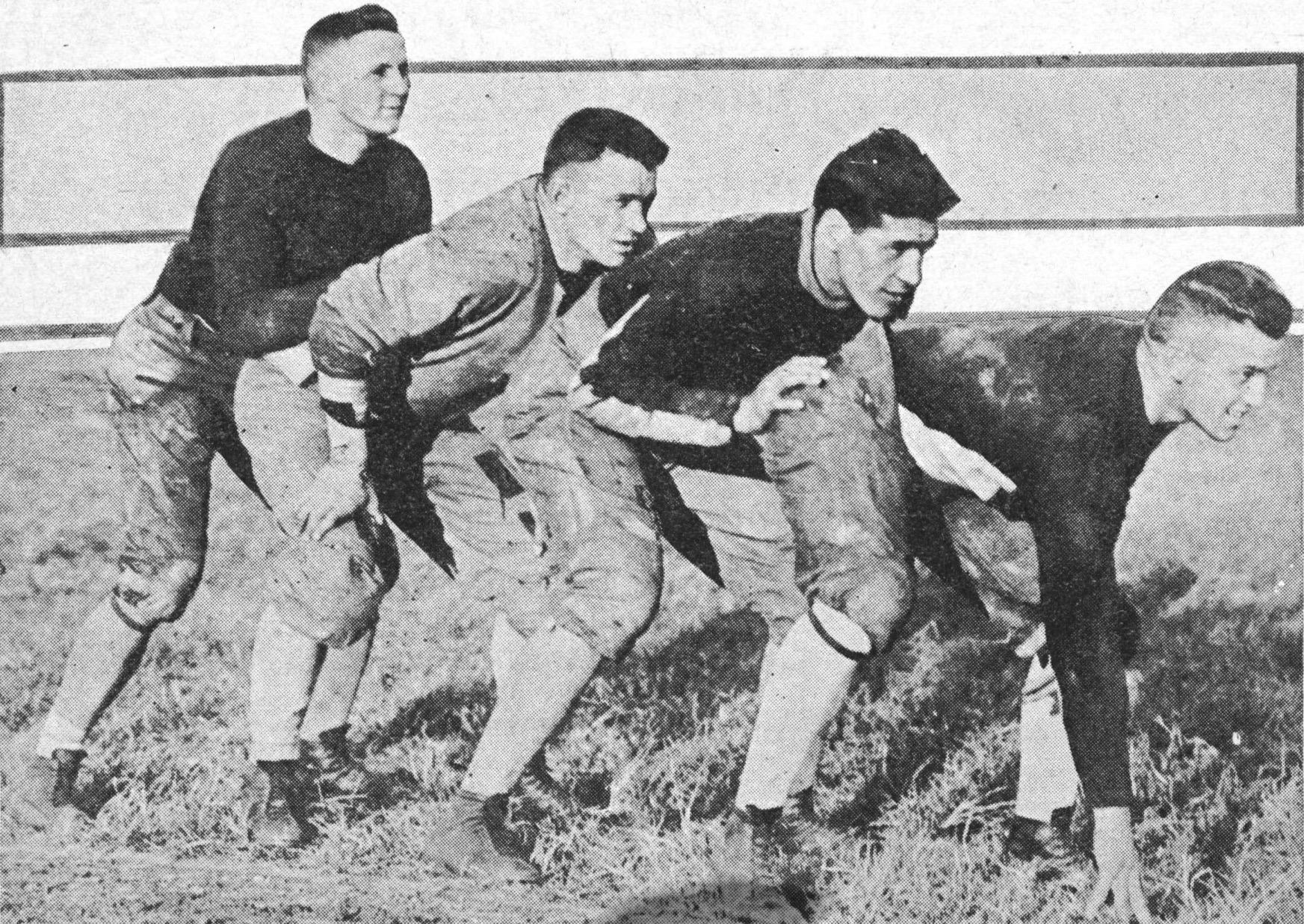 Georgia Tech's backfield players pose in 1917
