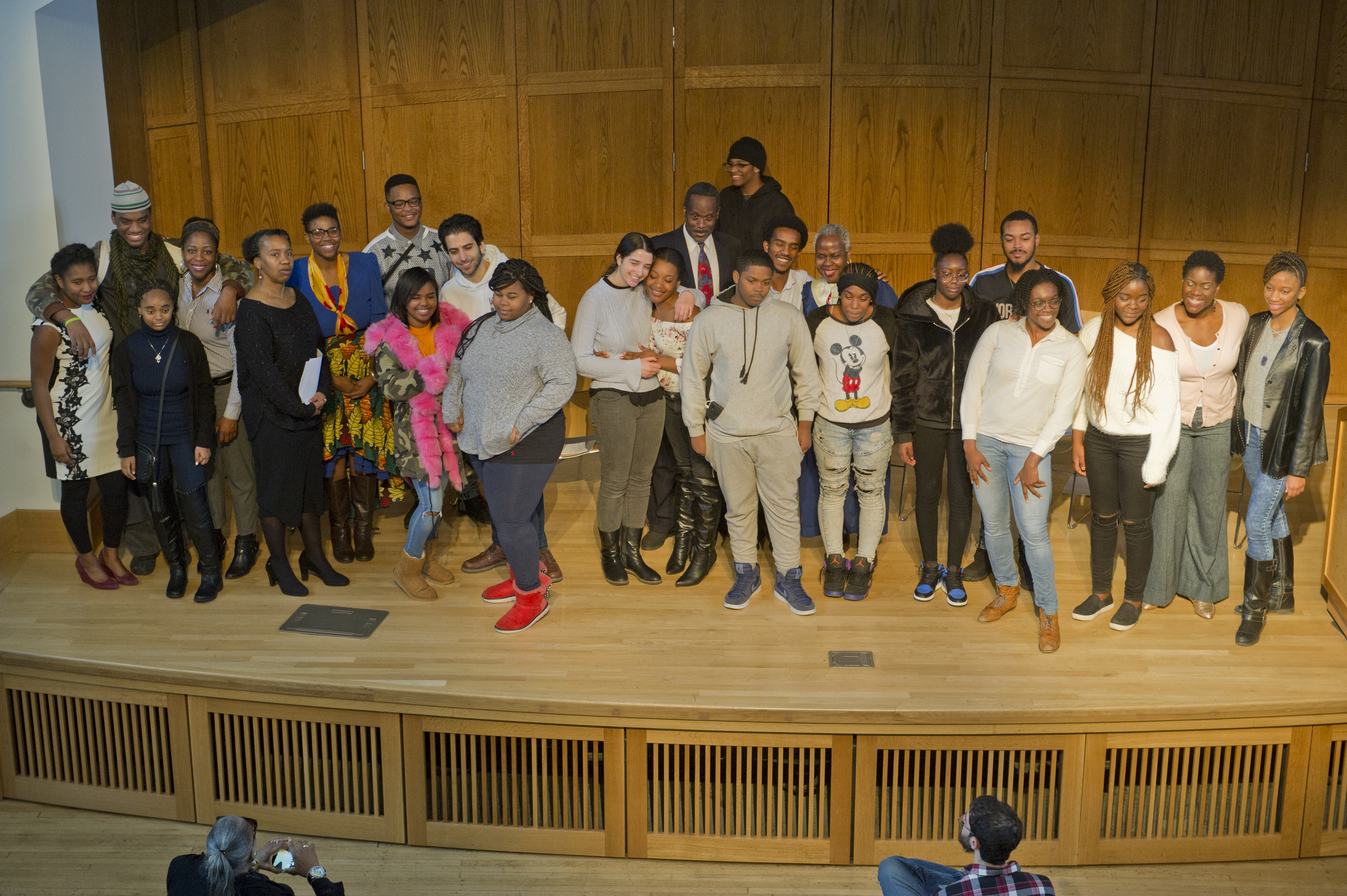 participants on stage at the Community Monologues performance
