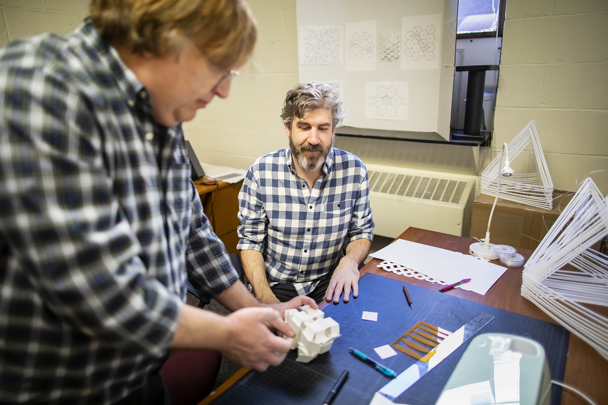 Tanis and Kamien work on Kirigami