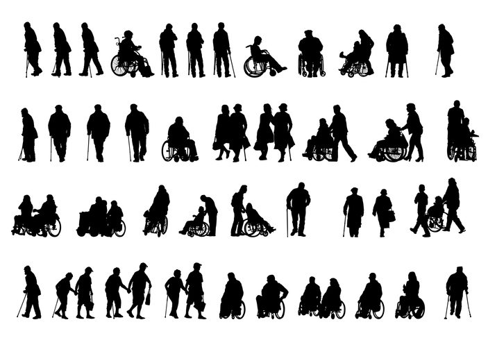 Illustration of range of disabilities