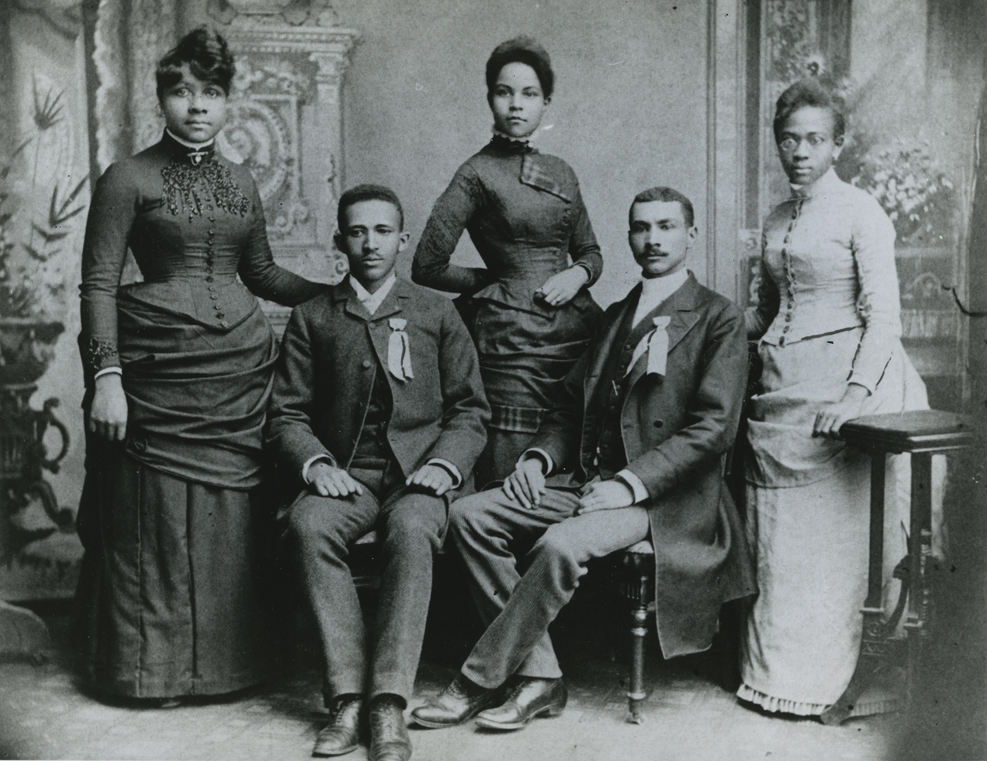 W.E.B. Du Bois with classmates at Fisk University.