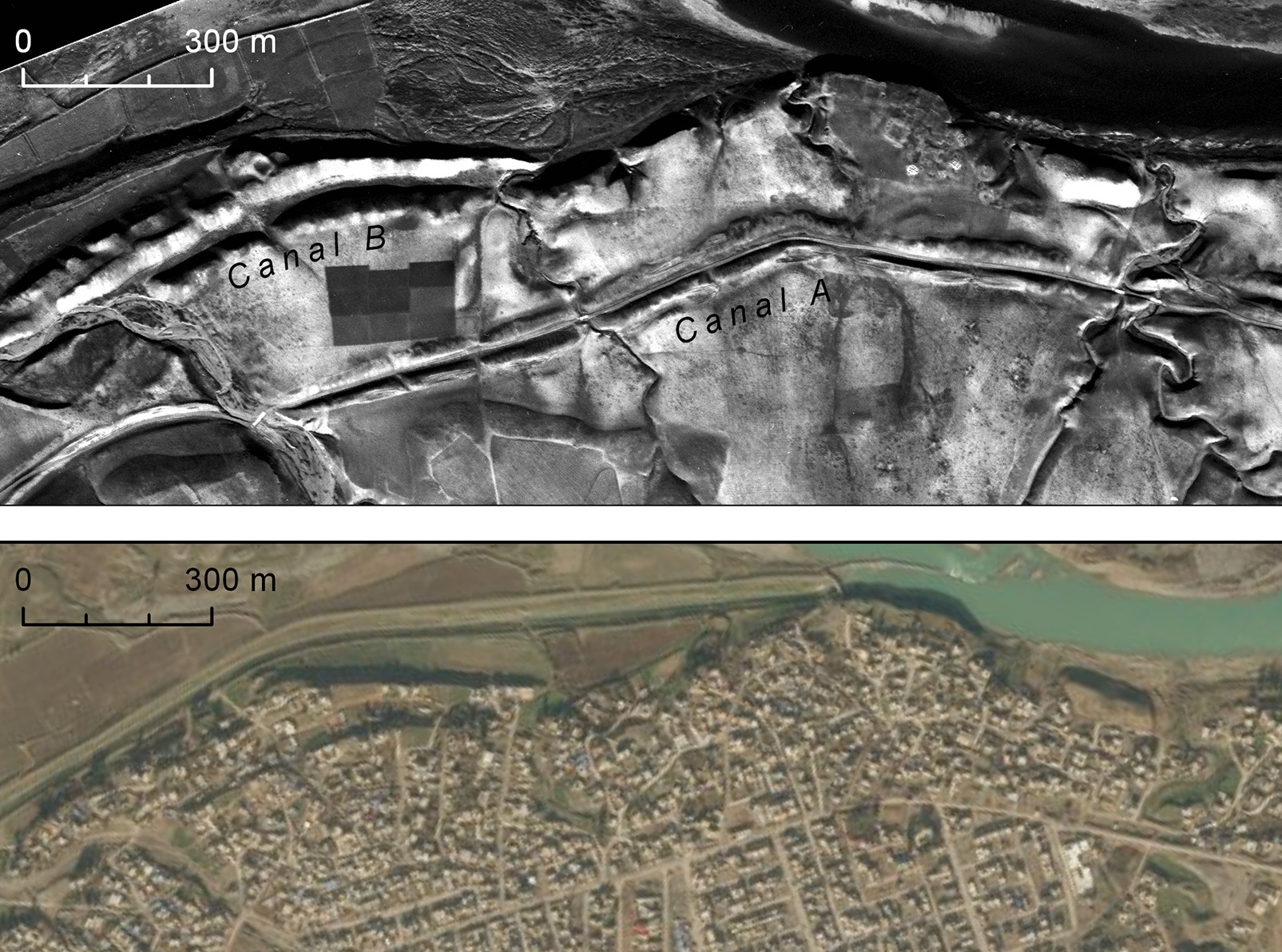 Satellite images of canals in Iraq
