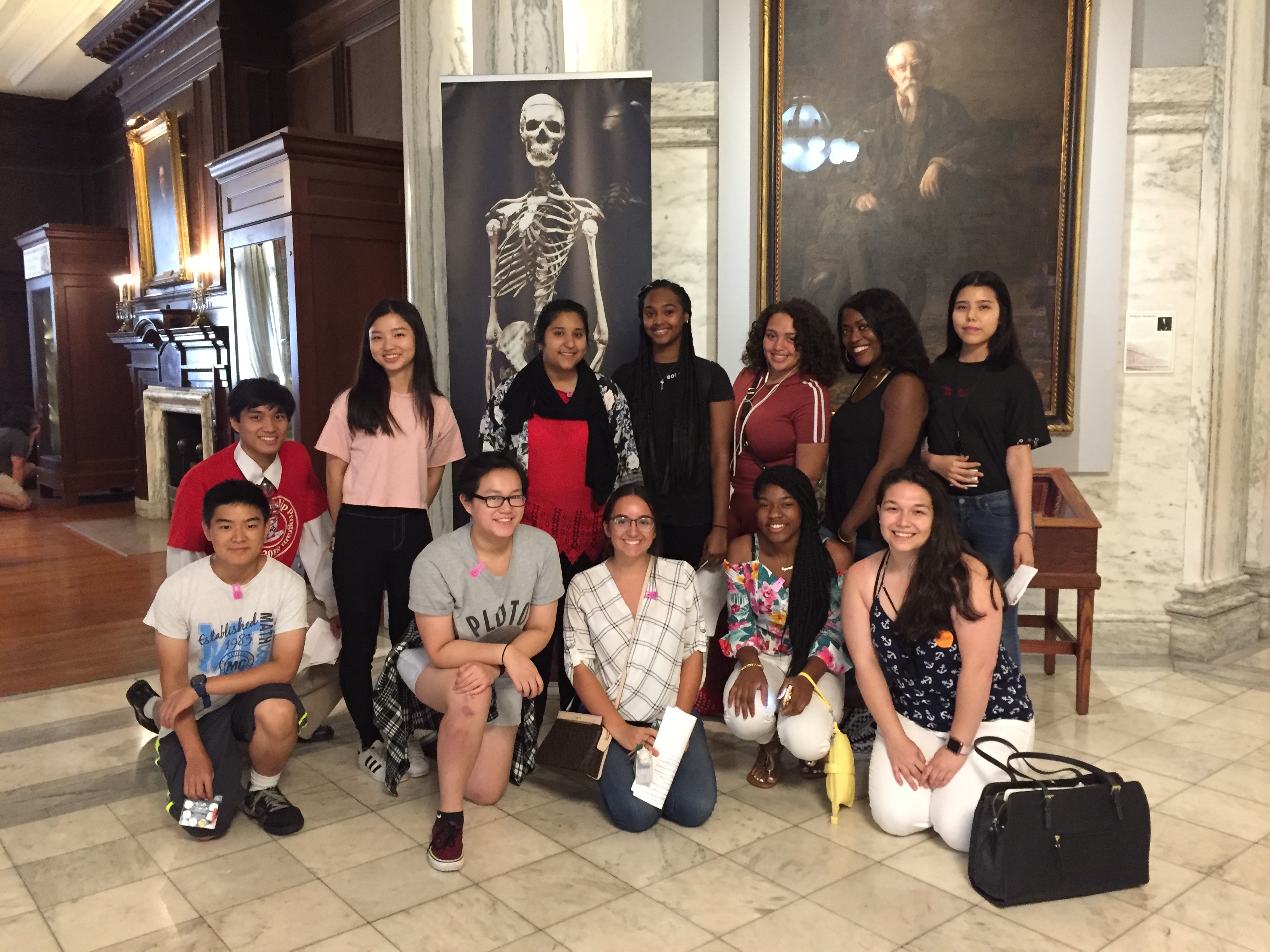 students on field trip to mutter museum
