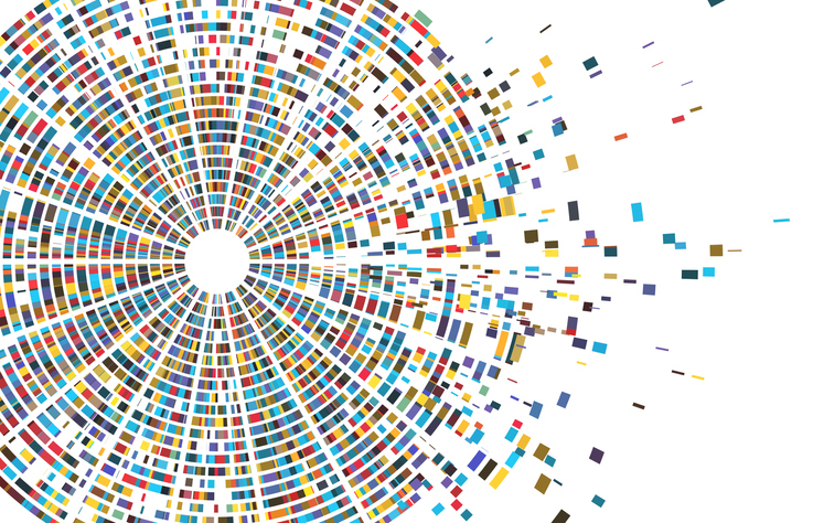 Abstract image indicating diversity of data generated by genome sequences