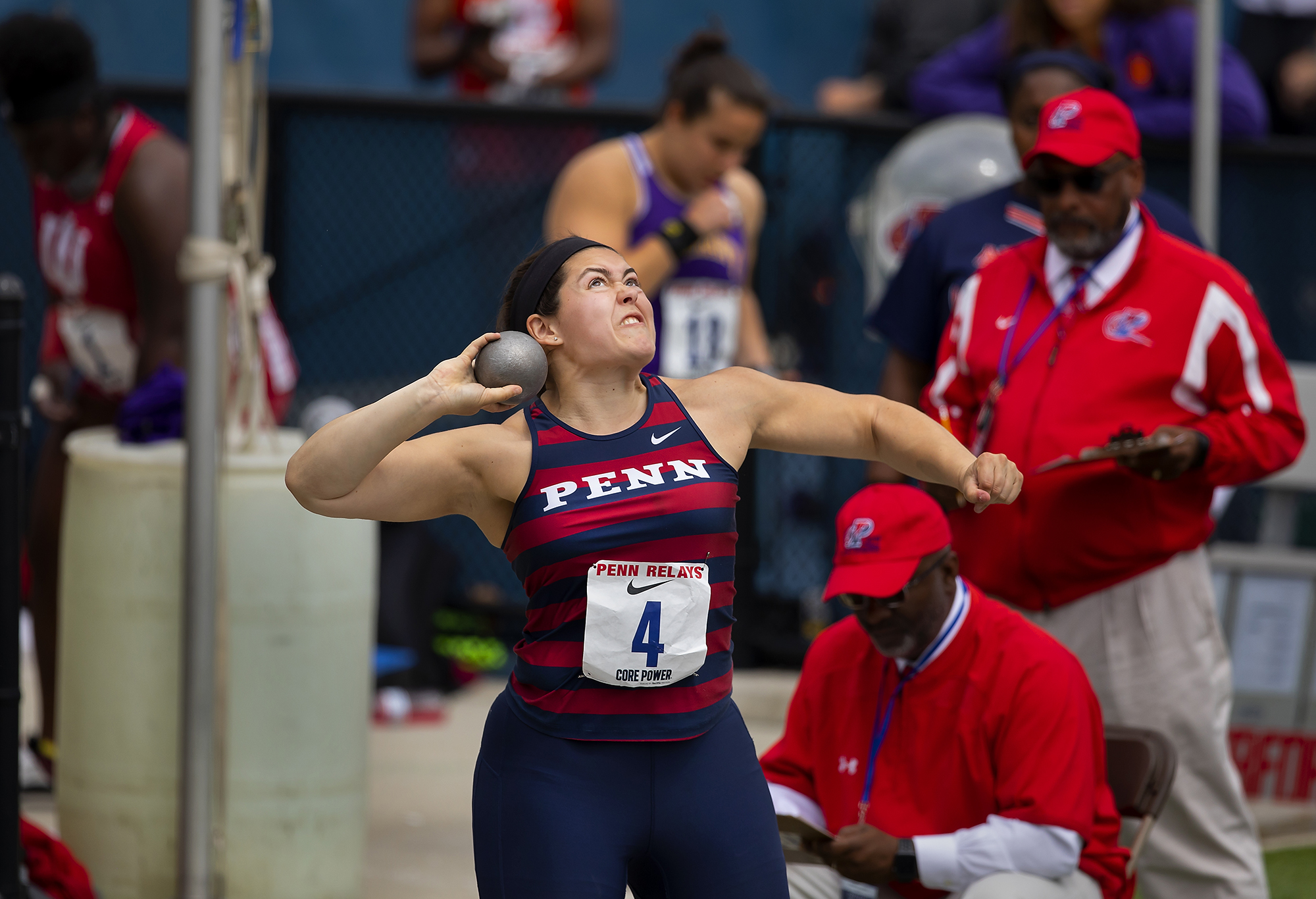 Maura Kimmel of Penn competes in field events at the 2019 Penn Relays.