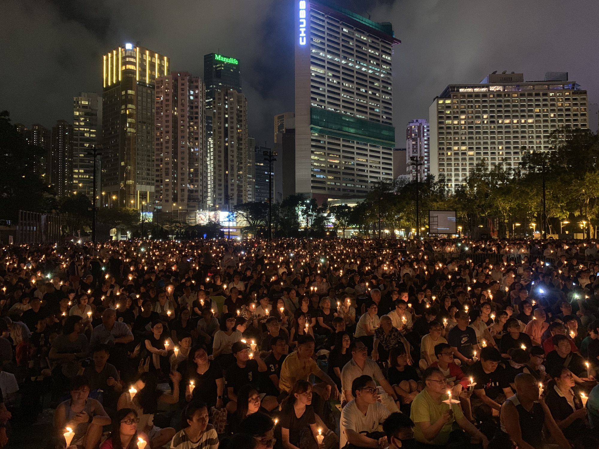 Protesters in Hong Kong