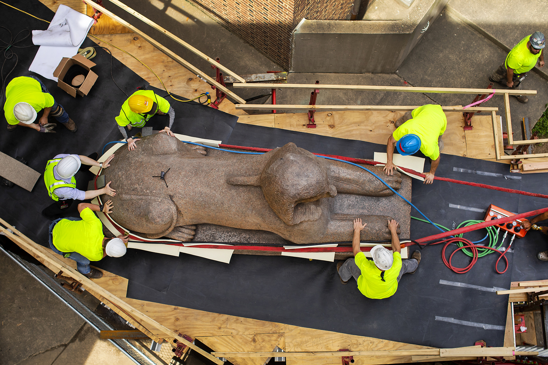 moving the museum sphinx from up above