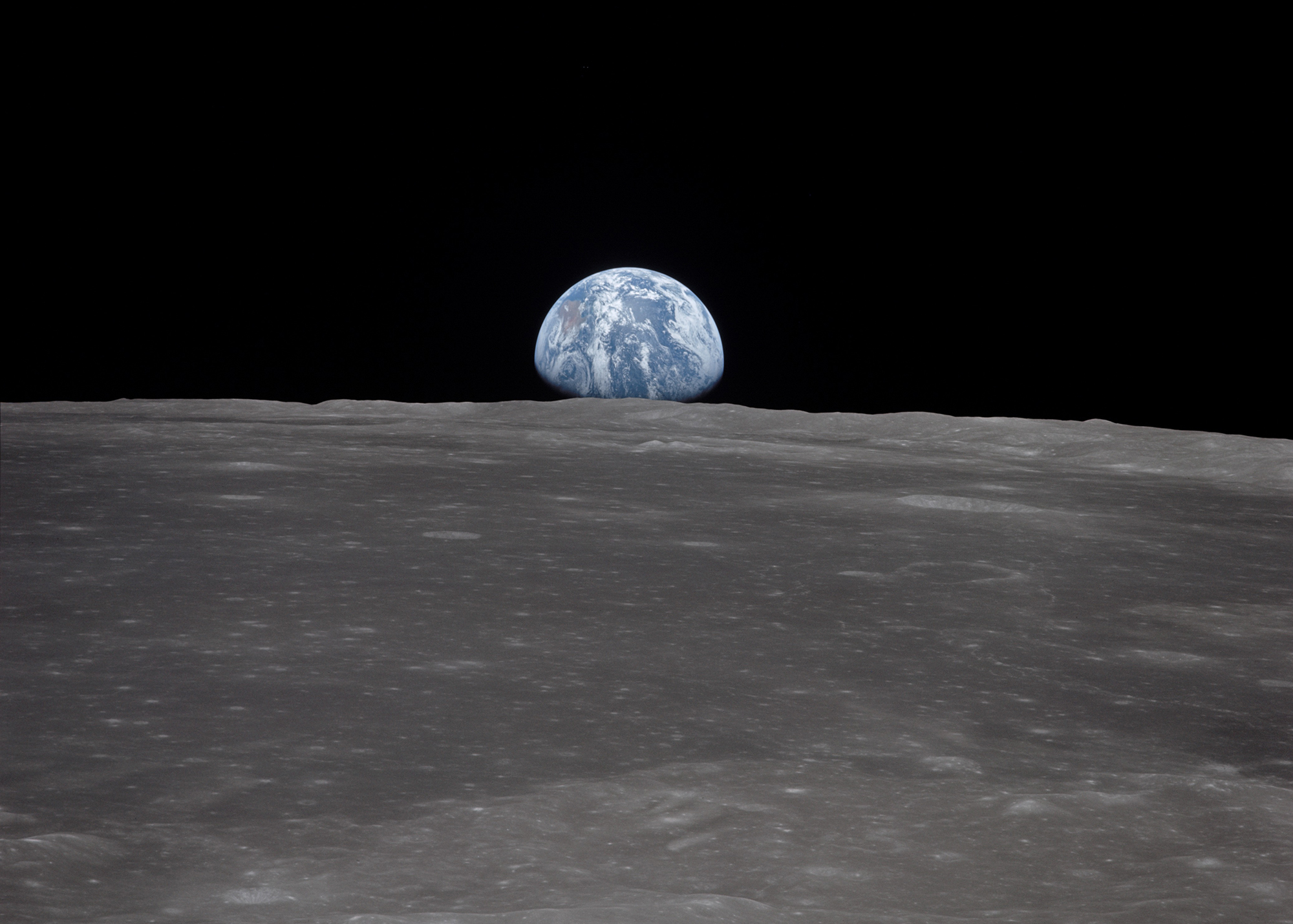 view of the earth from the moon, apollo 11