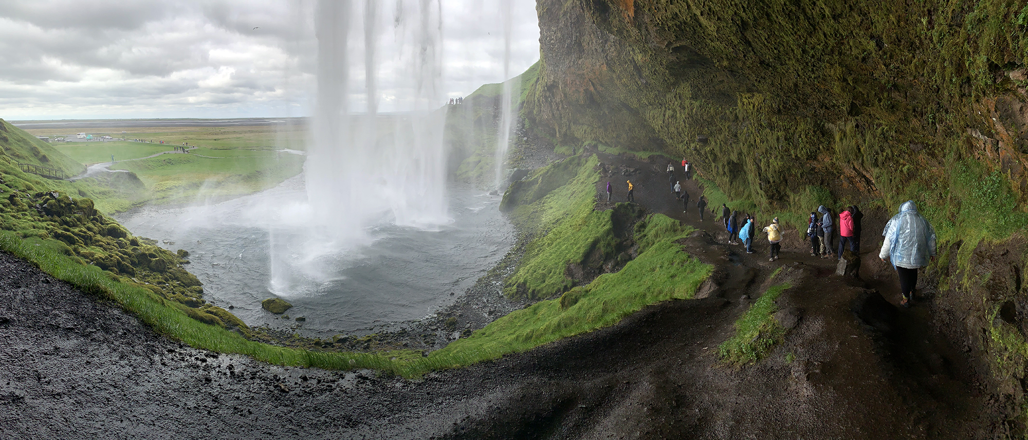 iceland landscape with a waterfall