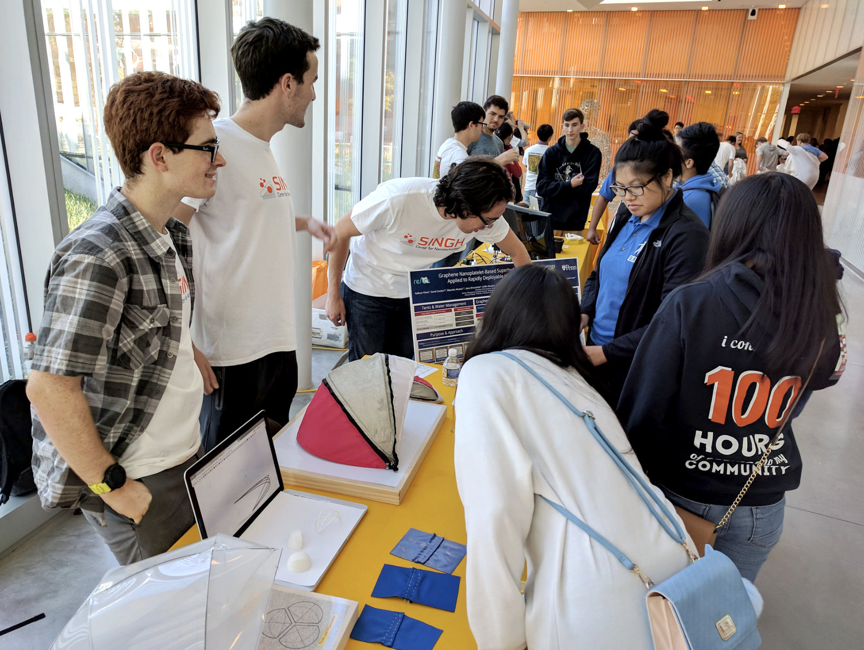 react tents at penn singh nano building