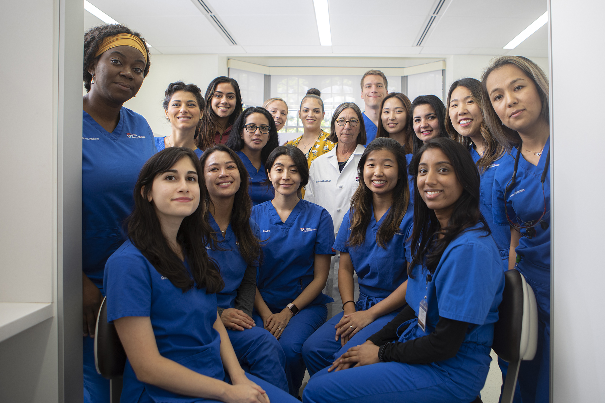 group of dental students at the refugee clinic