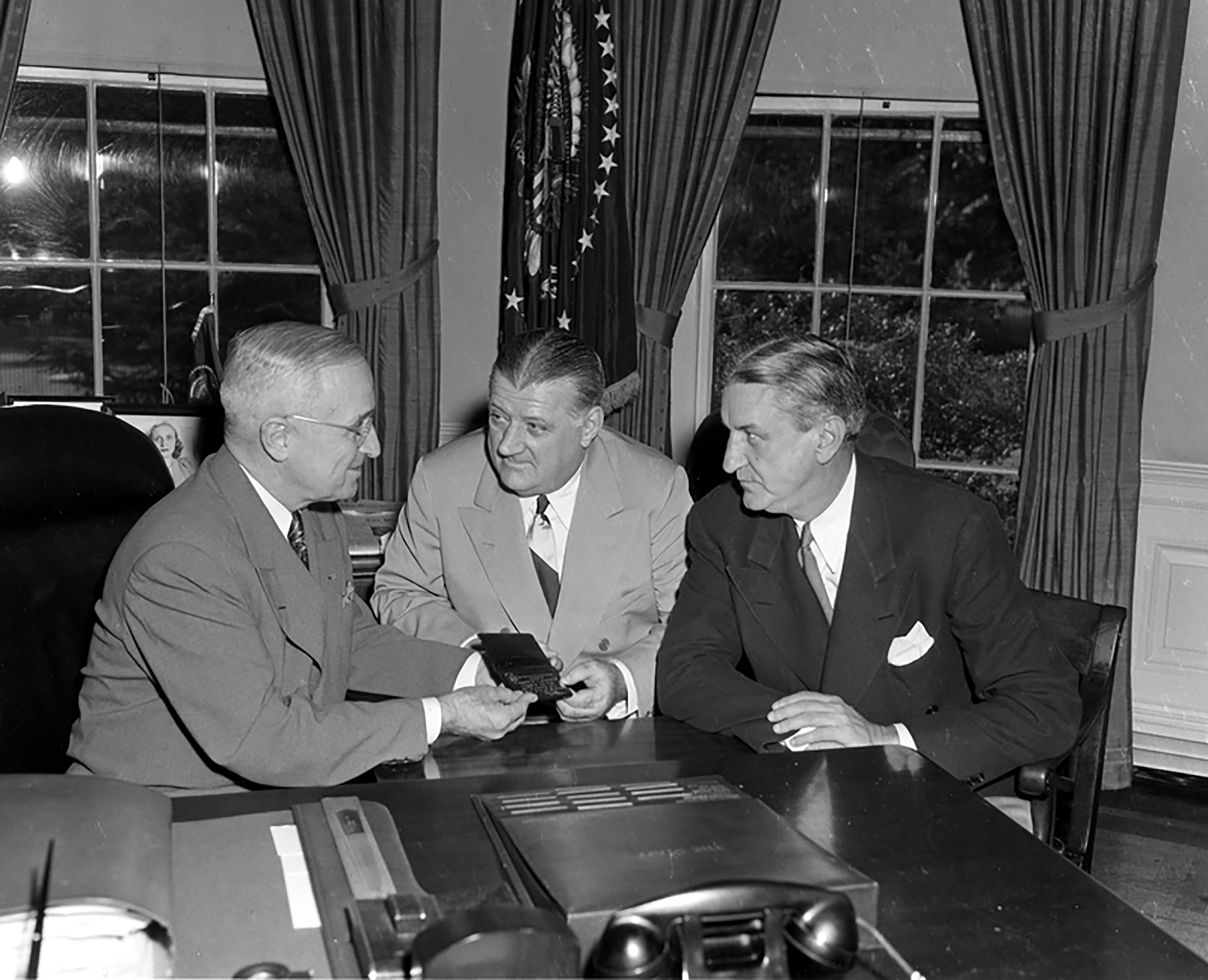 bert bell at the white house with truman