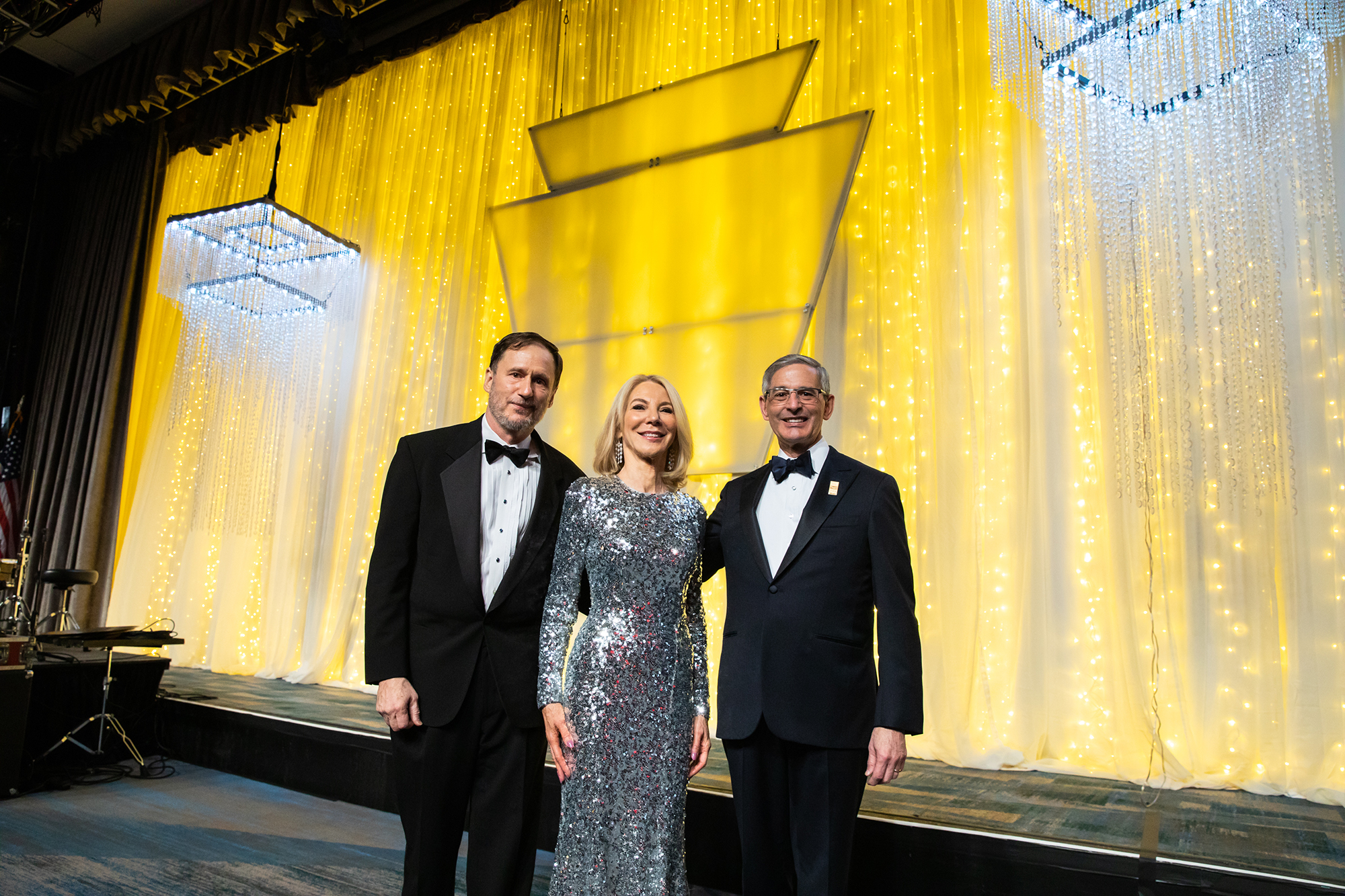 Penn President Amy Gutmann at the PA Society Awards Ceremony, with husband and xxxx. 