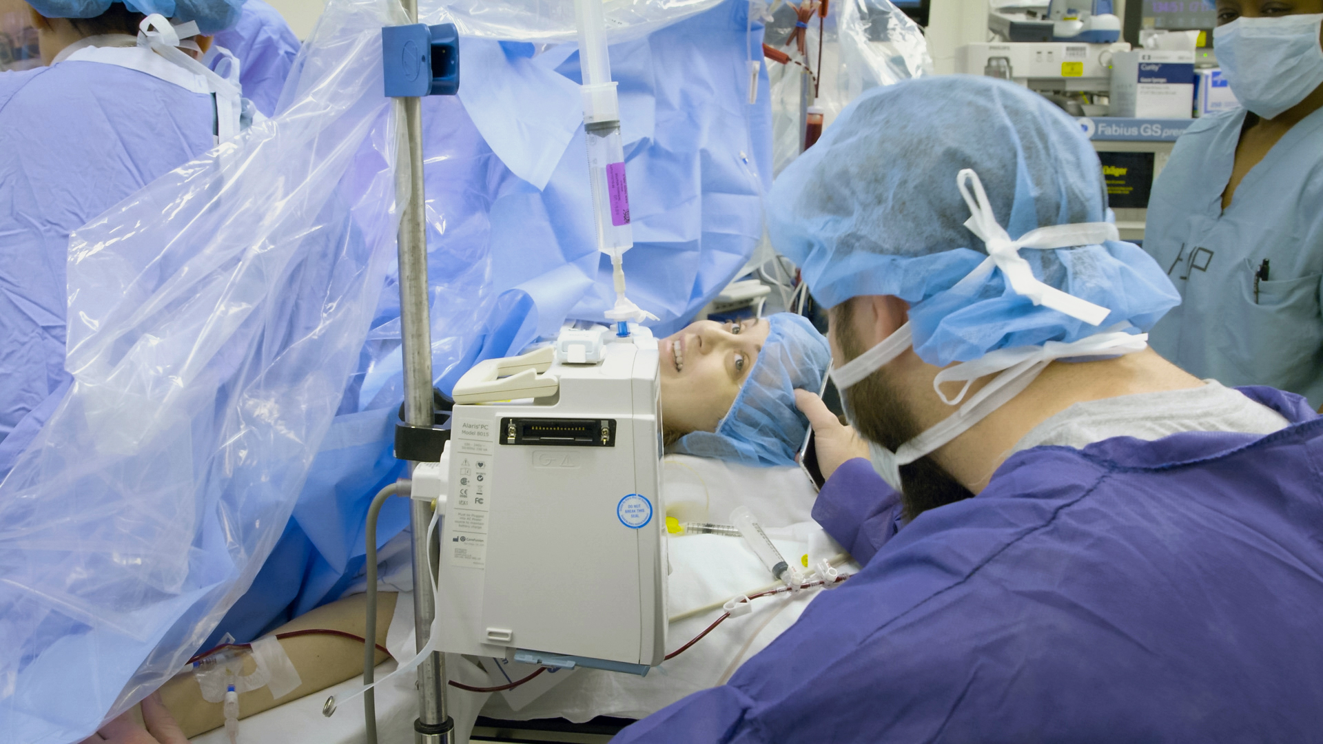 patient during uterine transplant surgery