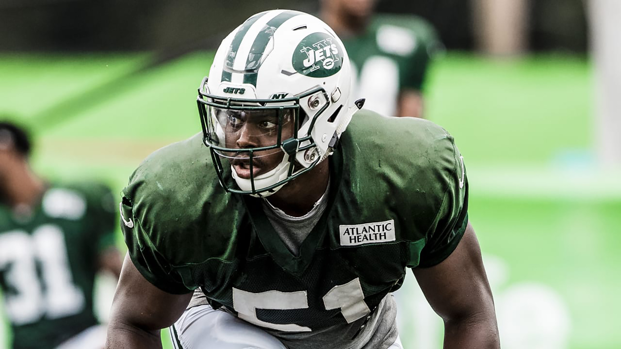 Brandon Copeland lines up at linebacker for the New York Jets.