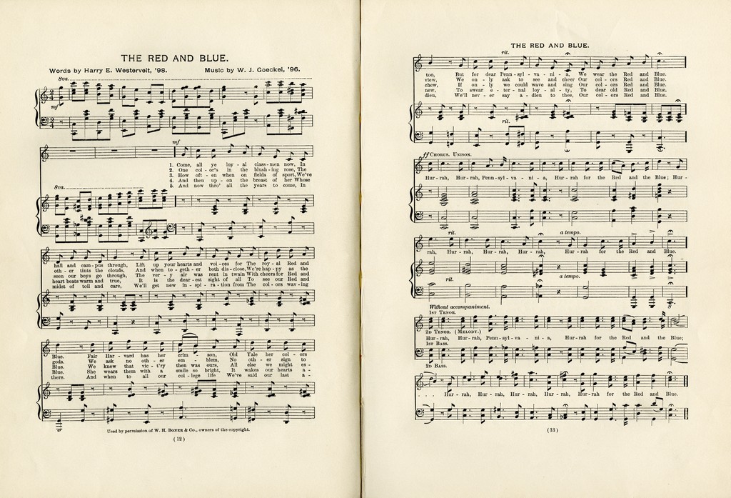 two pages of musical notes and lyrics