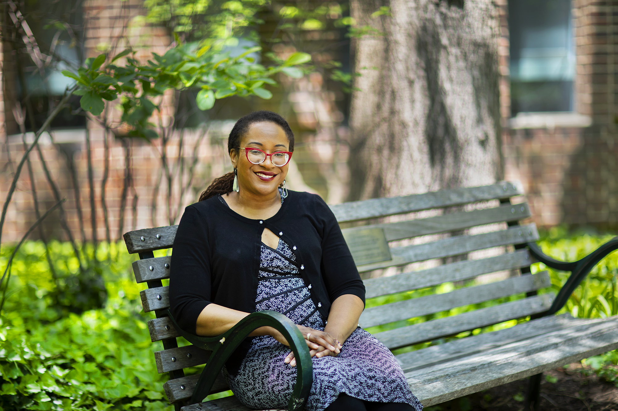 ebony elizabeth thomas on a bench