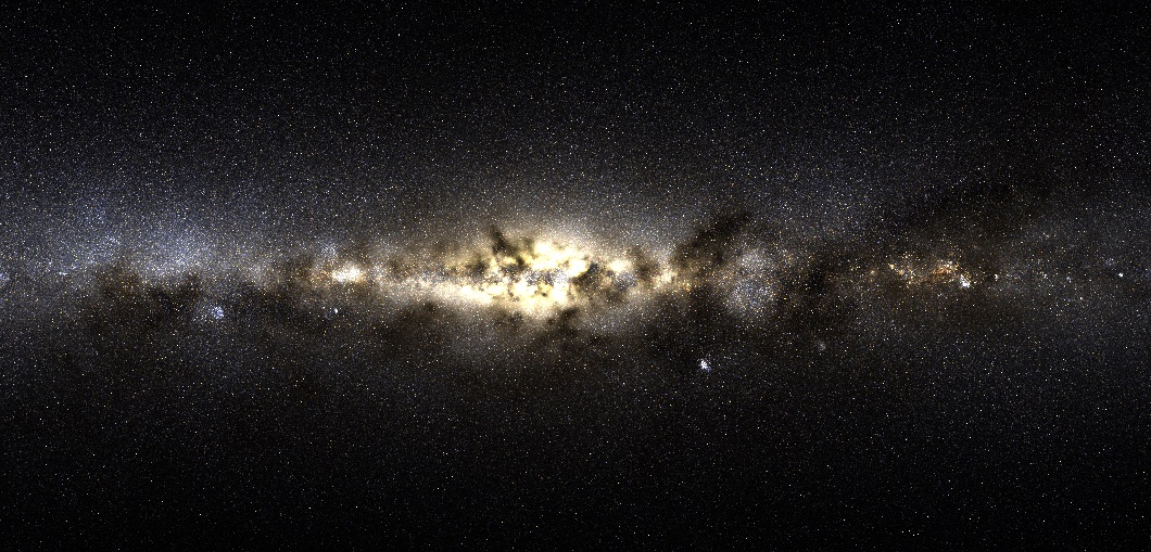 a simulated view of the Milky Way galaxy