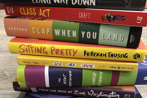 Stack of YA books chosen by the Penn GSE team for its best books of 2020 list.