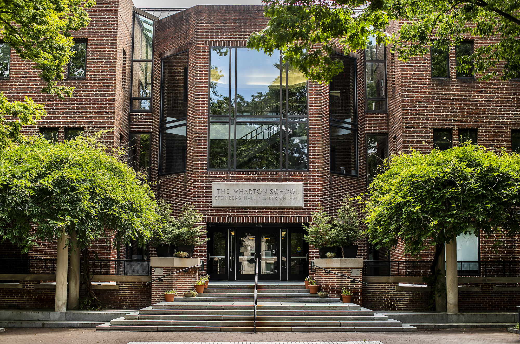 Front entrance to Steinberg/Dietrich Hall on Penn’s campus.