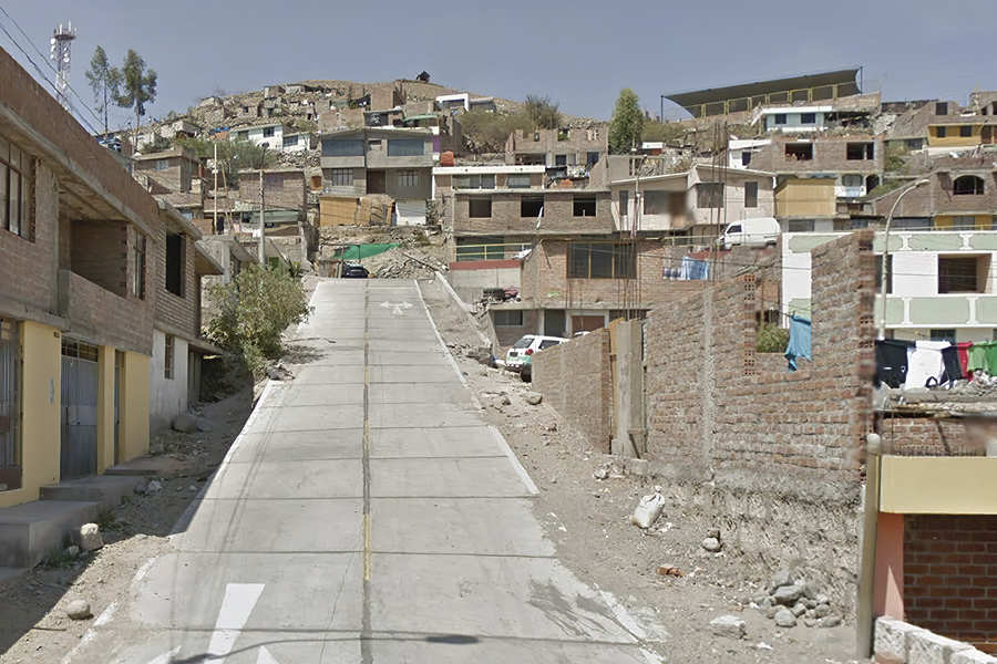 Road in the Chilean village of Arequipa.