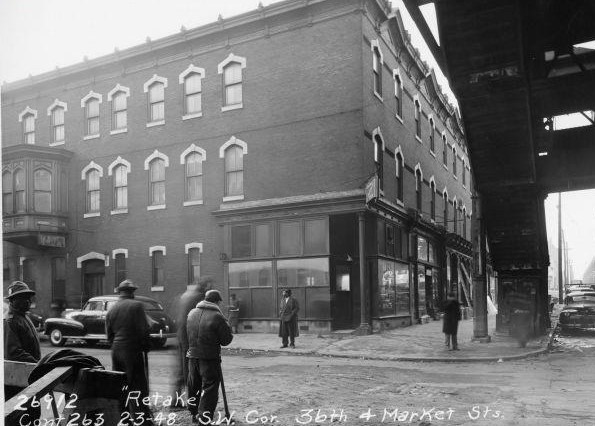 An image of the southwest corner of Philadelphia 36th and Market streets.