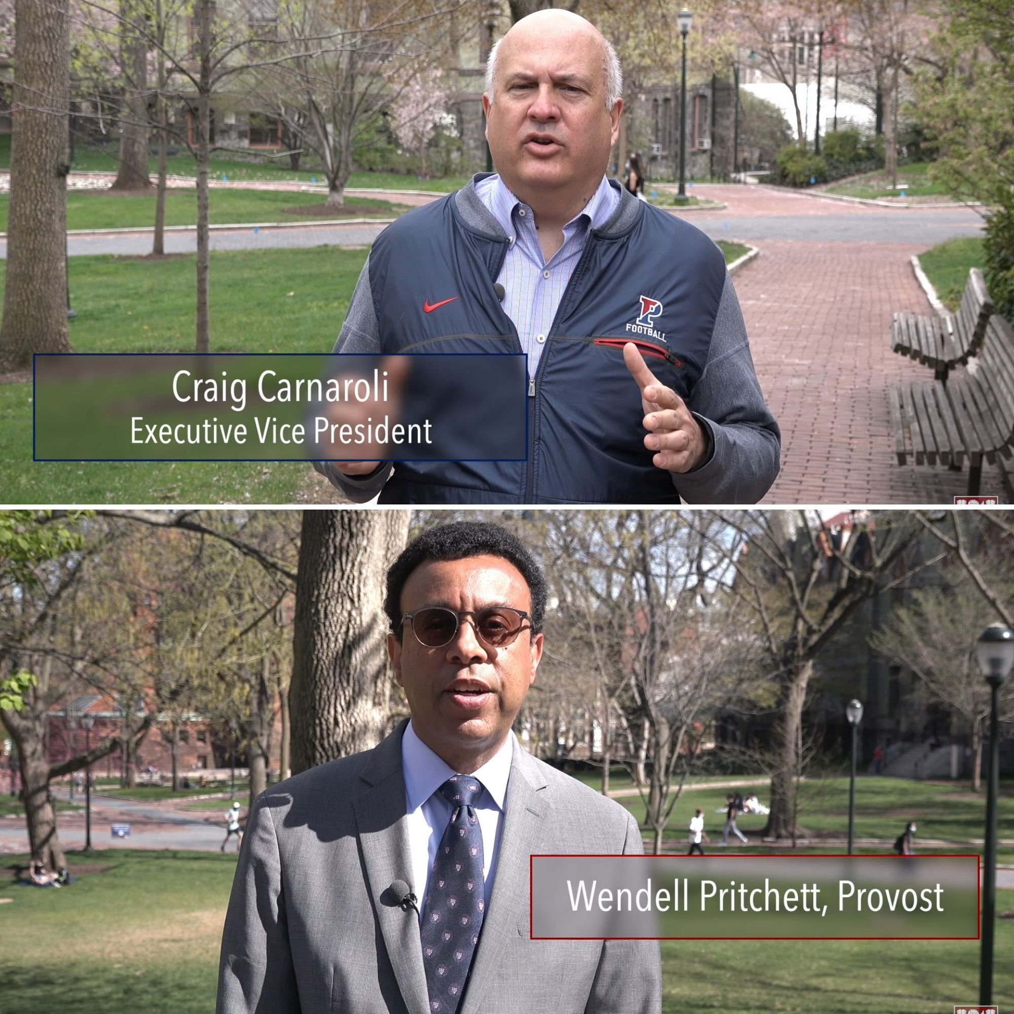 screenshot of both EVP and Provost talking from the video