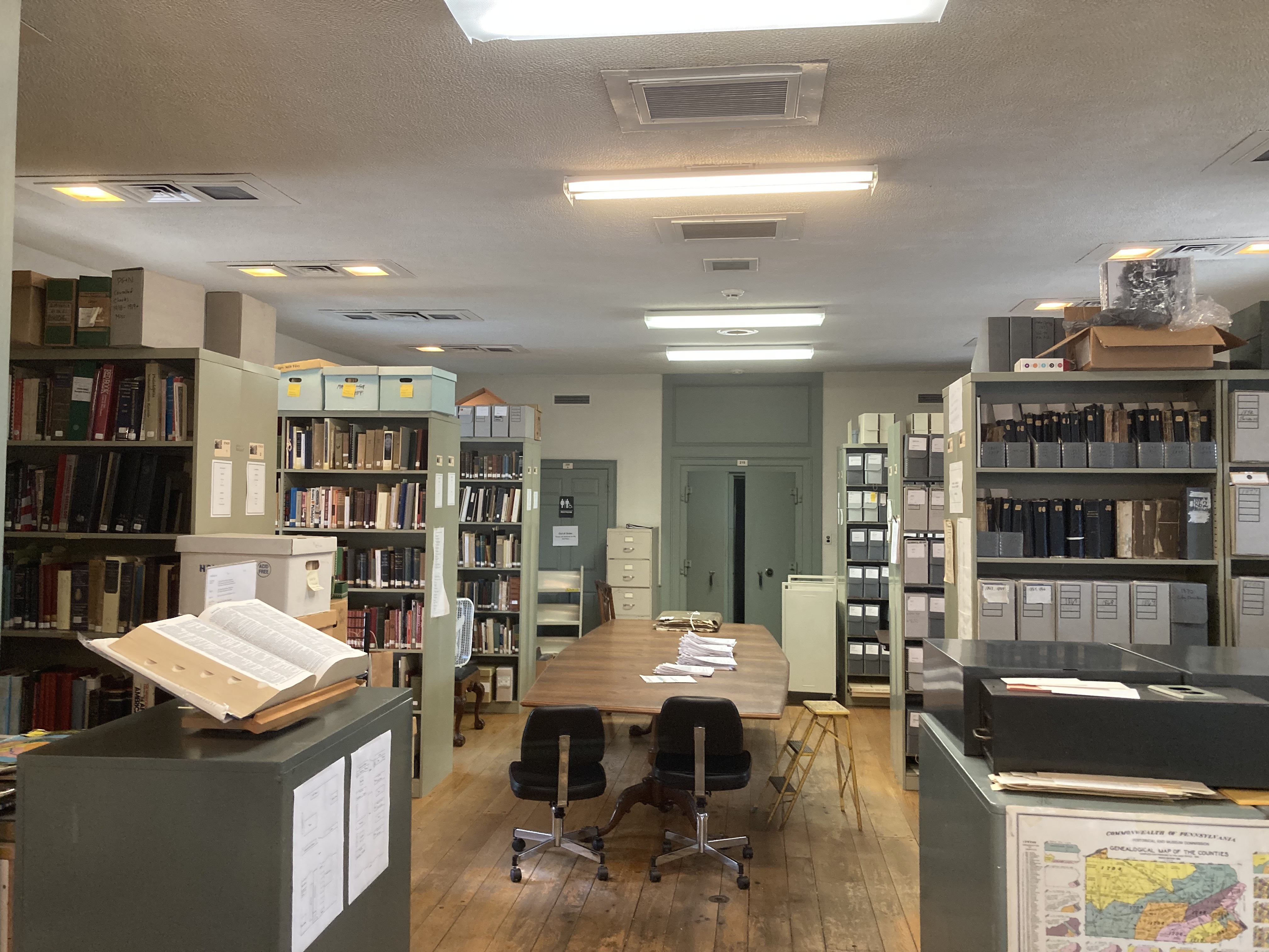 inside of the historic germantown archives