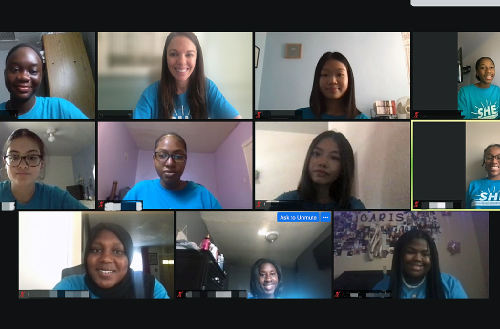 Screen capture of 11 participants in a Zoom call.
