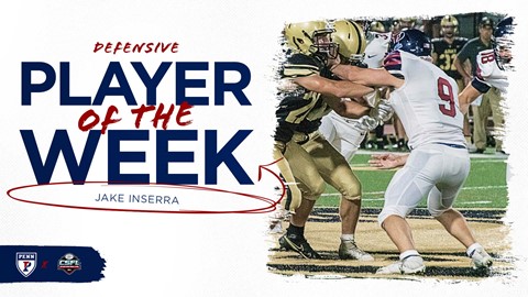 A logo showing Inserra's Defensive Player of the Week honor.