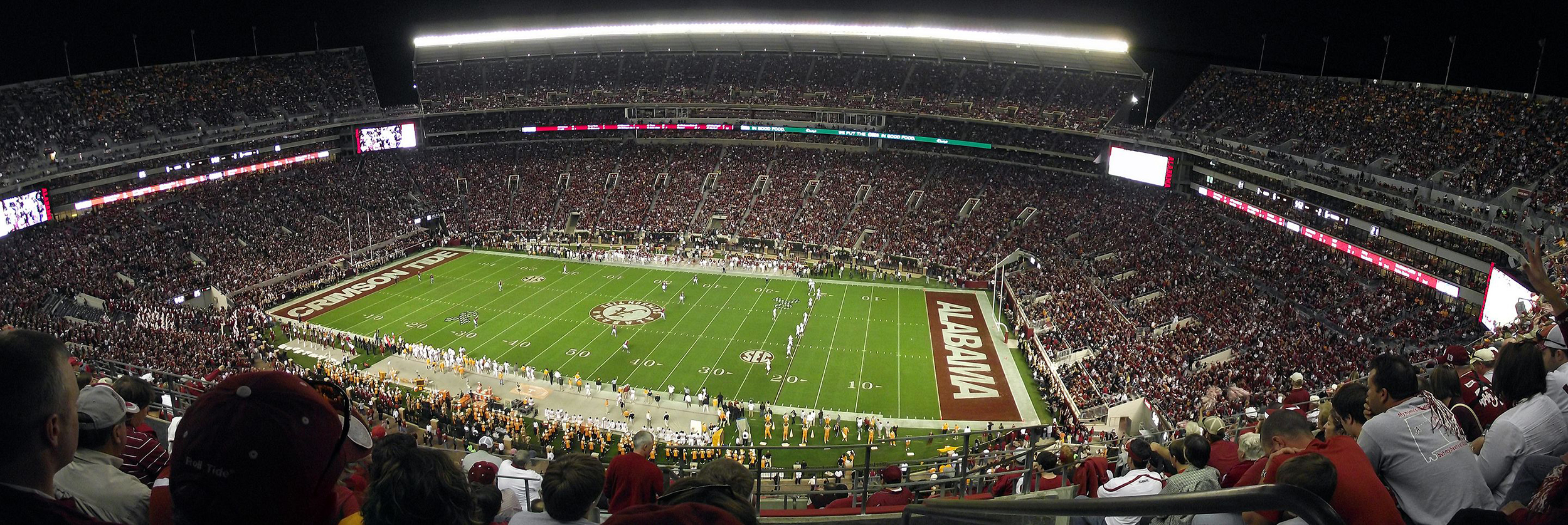 Alabama's football stadium is packed with fans.