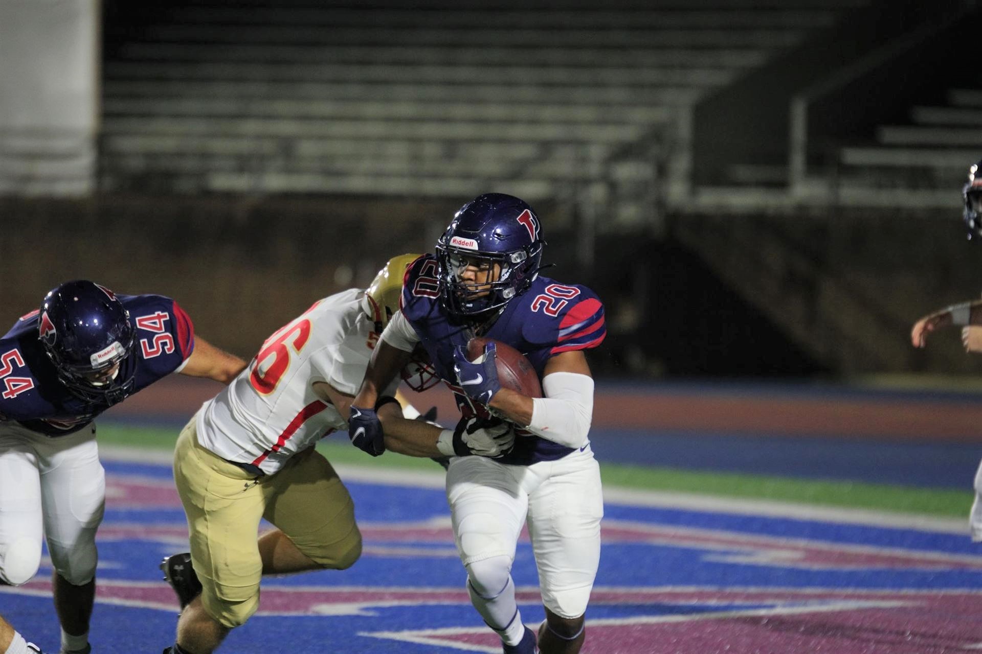 Senior running back Laquan McKever runs the ball out of the endzone at Franklin Field.